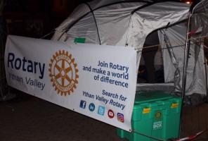 ShelterBox tent in Neil Ross Sq.